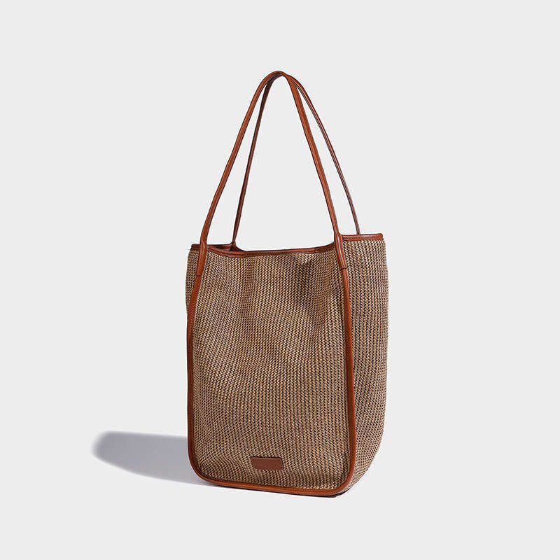 Women's Bags Designer Large Capacity Relaxing Tote For Women Autumn/Winter New Commuter Beach Woven Bag, Premium Single Shoulder Bag