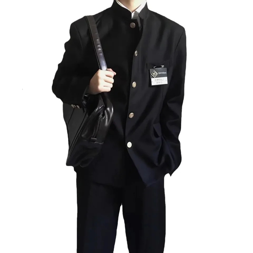 Zhongshan Suit Japanese Style School Uniform Dk Mens Clothes Western Streetwear Layered Matching 250514