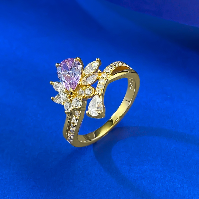 New S925 Silver 5*7 Purple Gemstone Ring - Elegant "Purple Aura" Design, Unique and Sweet, Perfect for Special Occasions