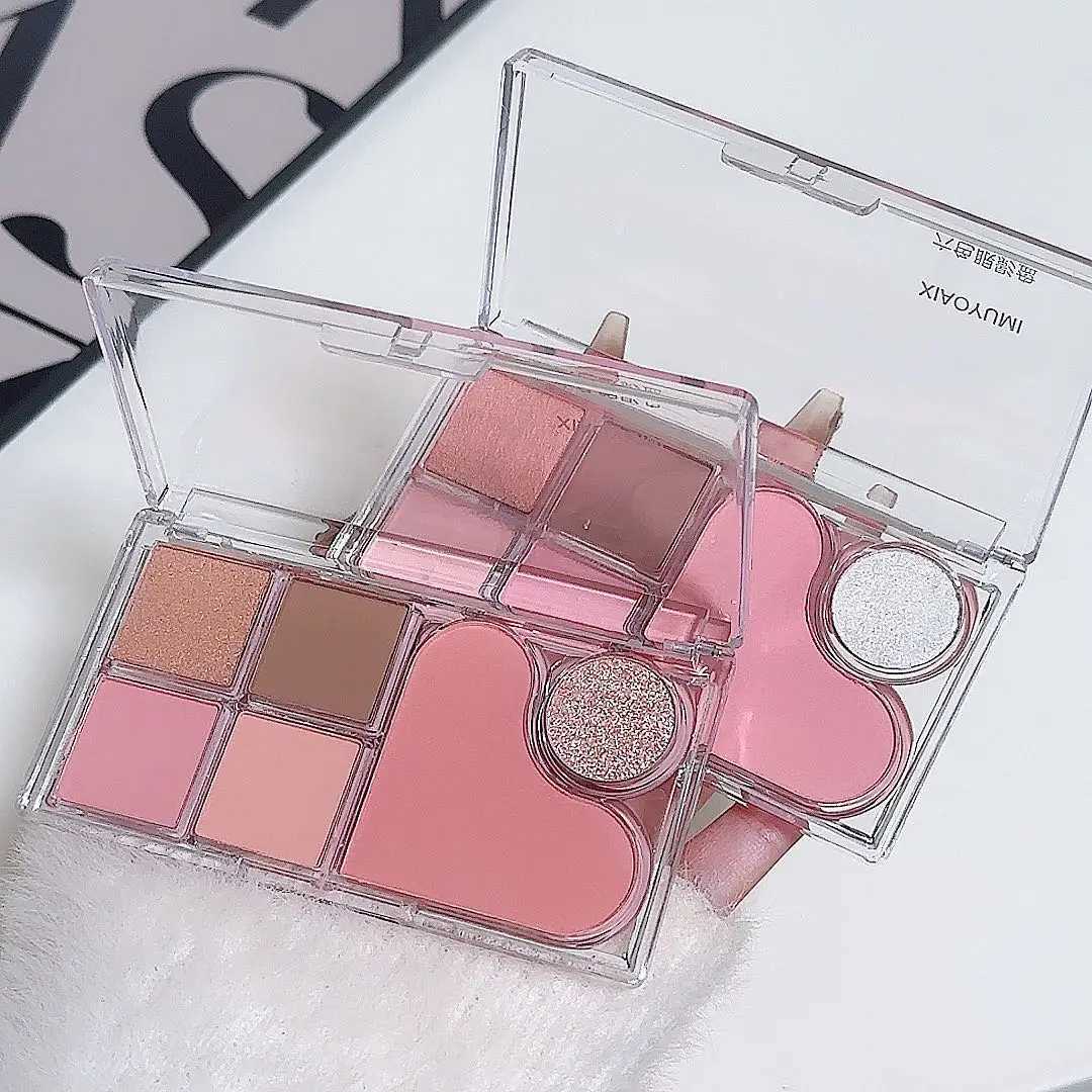 Six-color eyeshadow palette soft and delicate pearlescent matte earth-tone eyeshadowXJ250520