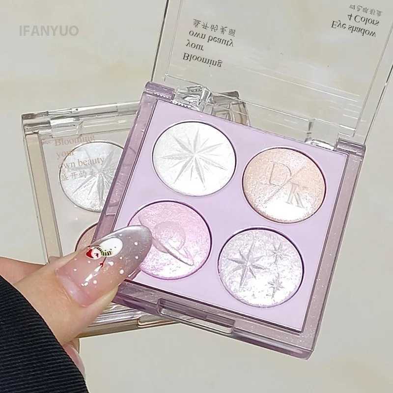4Grid Eyeshadow Palette Glitter Pearlescent Transparent Acrylic Eye Shadow Sparkling Fine Shimmer Waterproof Lasting Eye PigmentXJ250520