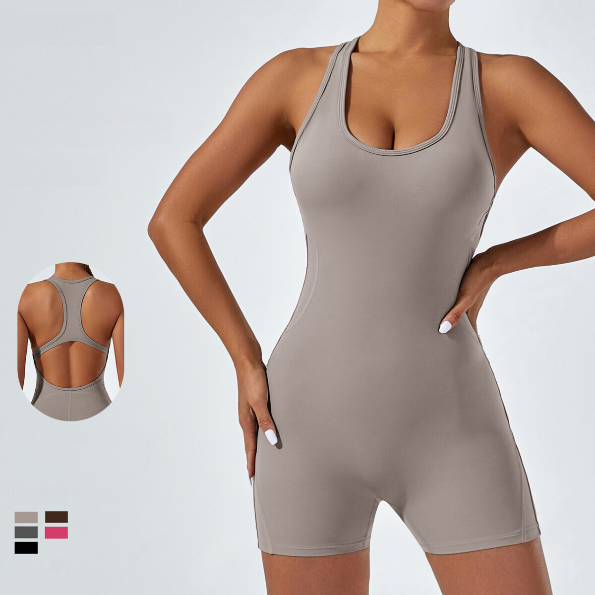 Dance, exercise, hip lifting, backless jumpsuit, fitness suit, quick drying, sexy and beautiful back yoga suit