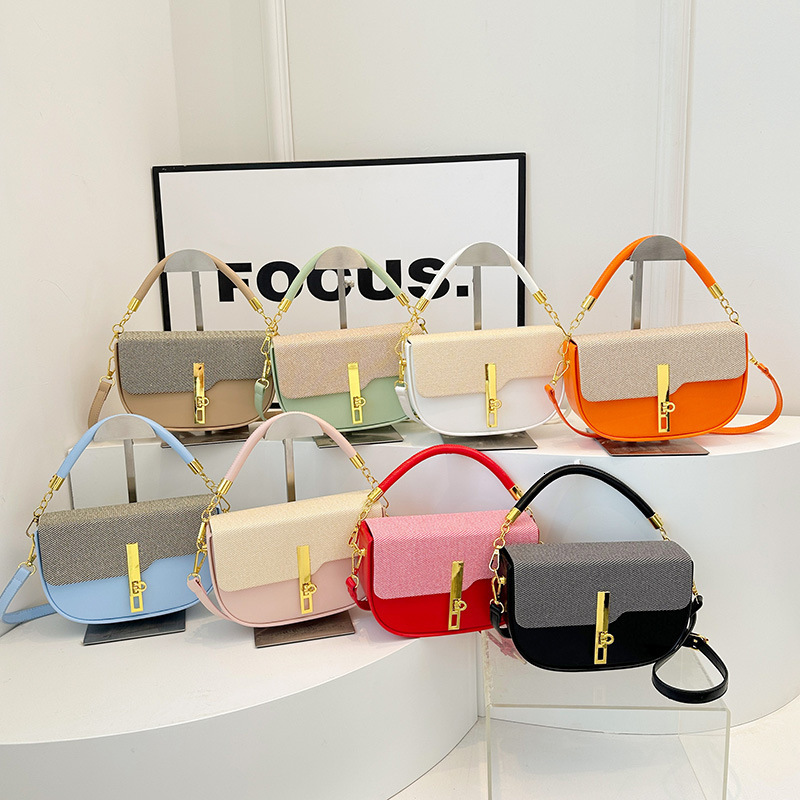 Box color blocked dopamine fashion handbag 2024 new versatile and personalized single shoulder crossbody small square bag
