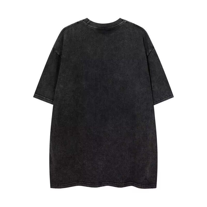 Large Size Cotton Short Sleeved Mid To Long T-shirt Designer For Women's Summer High Street Fashion Brand Washed Loose Top 2025 New Item
