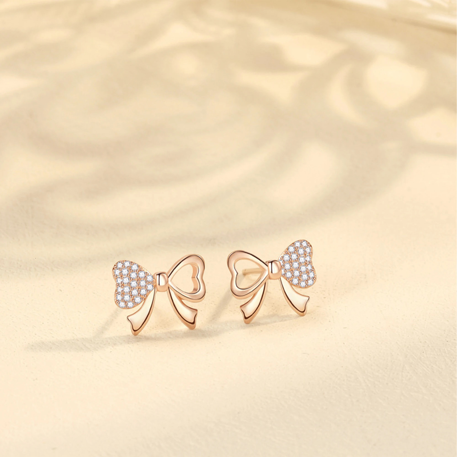 S925 pure silver butterfly earrings are simple compact exquisite full of diamonds fresh and elegant student ear accessories 250517