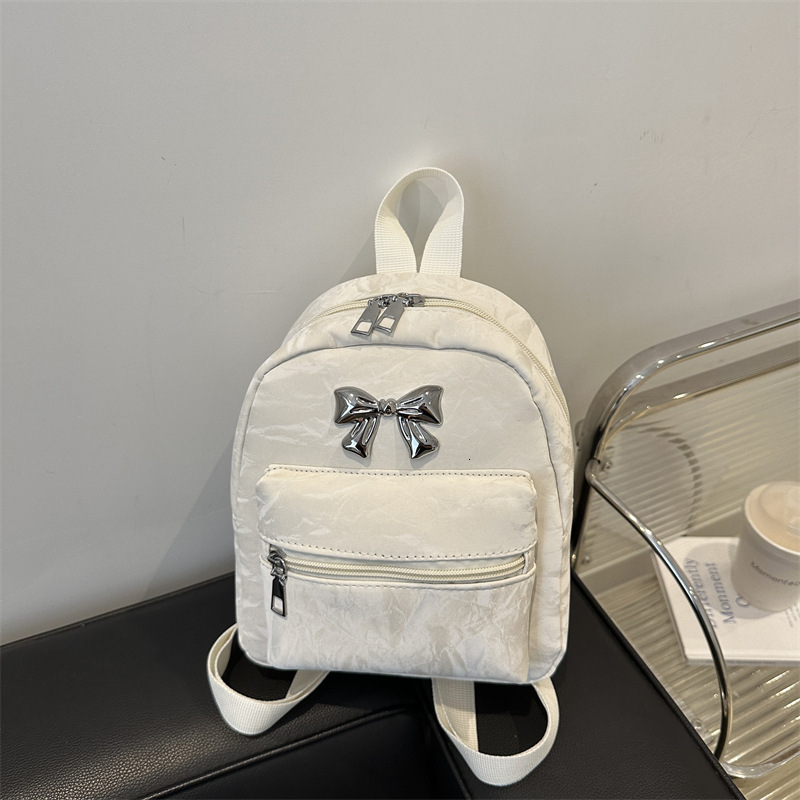 Free Delivery Designer Bag Bow Shaped For Female Niche Design Fashionable Korean Version Backpack 2025 Autumn And Winter Lightweight Small Travel Back