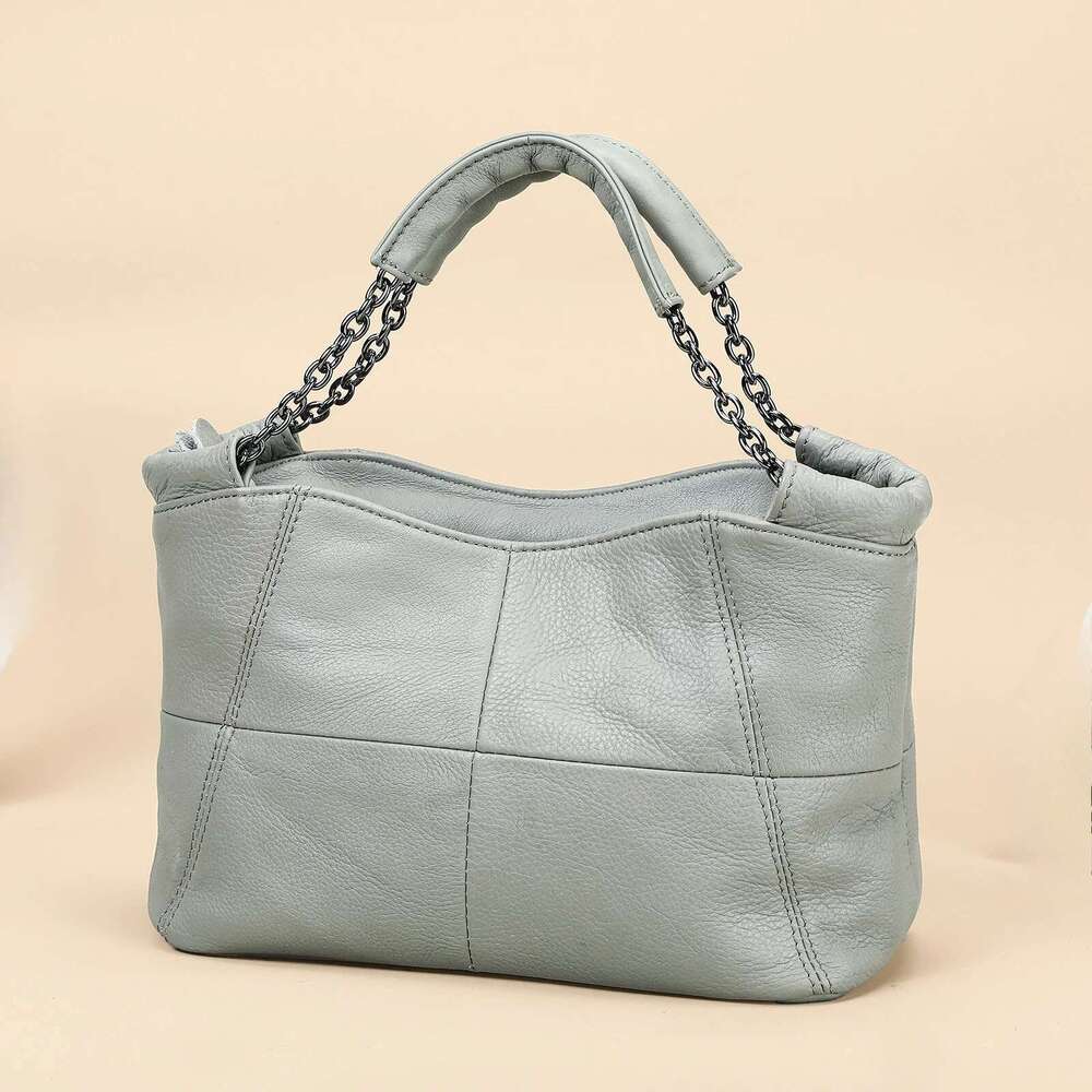 Top selling first layer cowhide bucket women's large capacity fashionable bag, handbag, leather shoulder bag