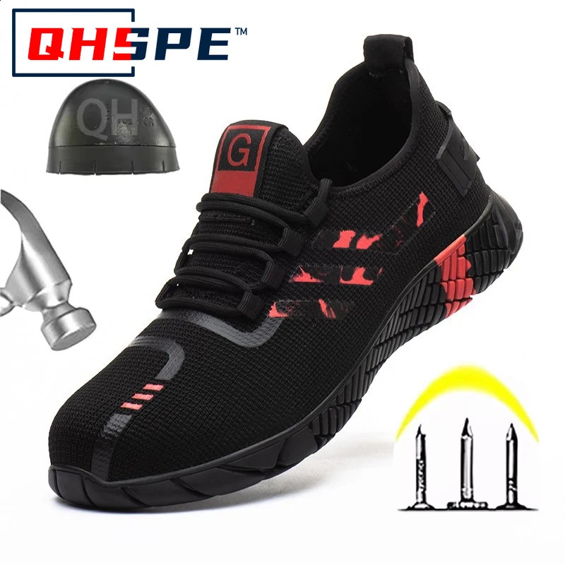Work Sneakers Mens Safety Shoes Construction steel toe work Shoes Safety boots Mens shoes Puncture proof work summer 250519