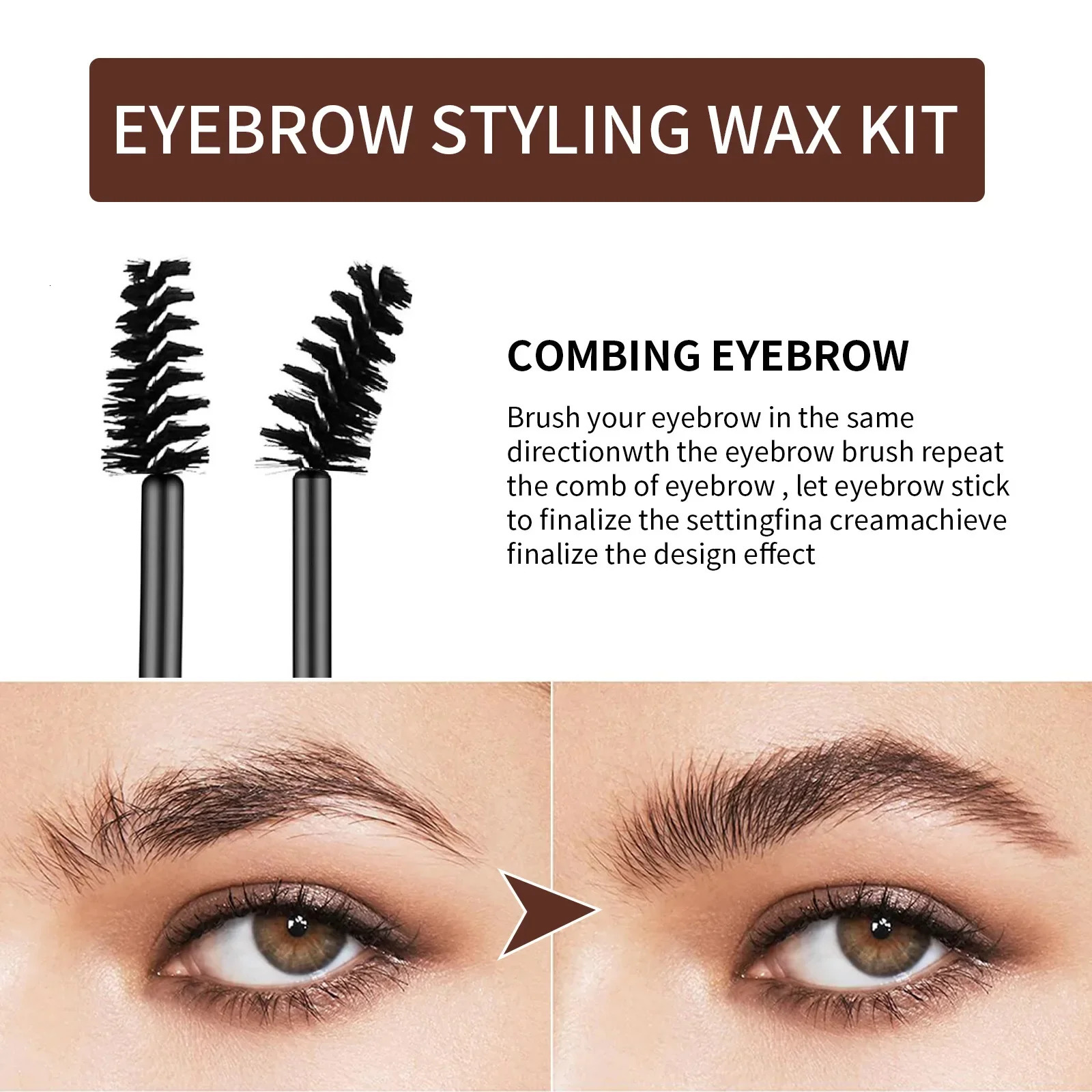 EELHOE Eyebrow Styling Shape Gel Highlights Eyebrow Lamination Effect Not Easy To Makeup Natural 3-dimensional Eyebrow 250515