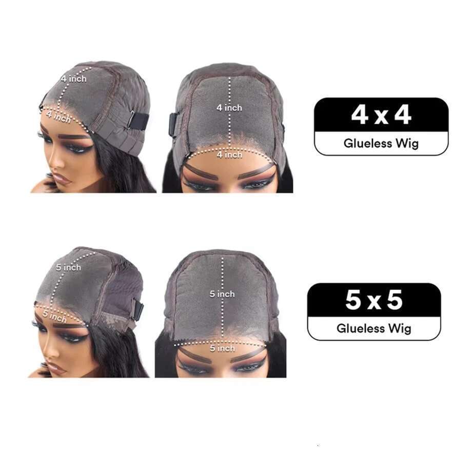 Body Wave Glueless Human Hair Ready To Wear 5x5 Frontal 4x4 Brazilian Closure Wig For Women Lace Front Wigs