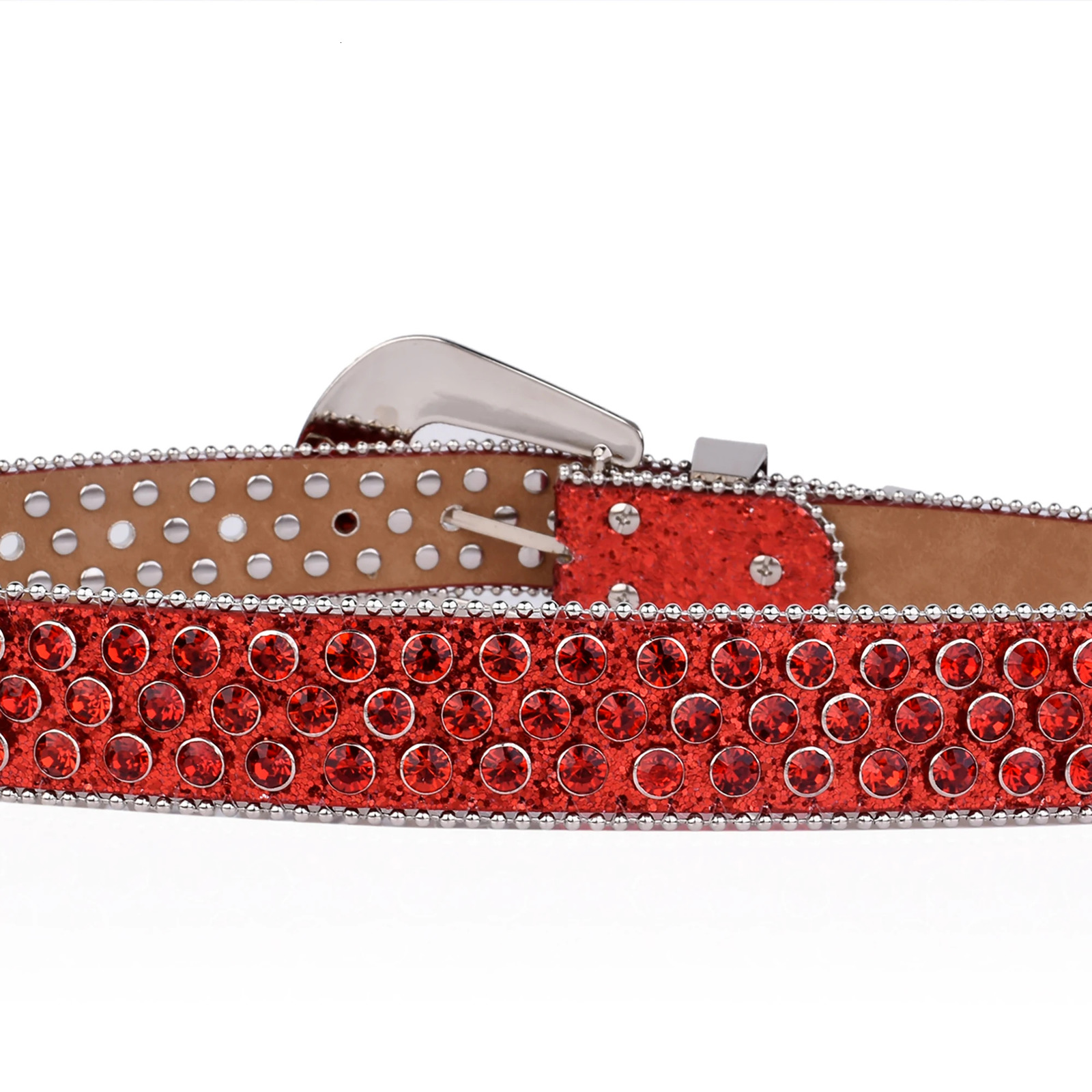 Punk block Rhinestone Belt Chic Western Jeans Sparkle Crystal Denim Girl Mosaic Jeans Belt 250519