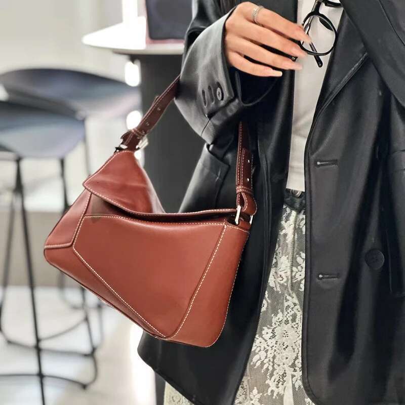 Lady Women's Tote Designer Hand Bag Ladies Genuine Leather Fashion Bags 2024 Rectangular Crossbody Vegetable Cow