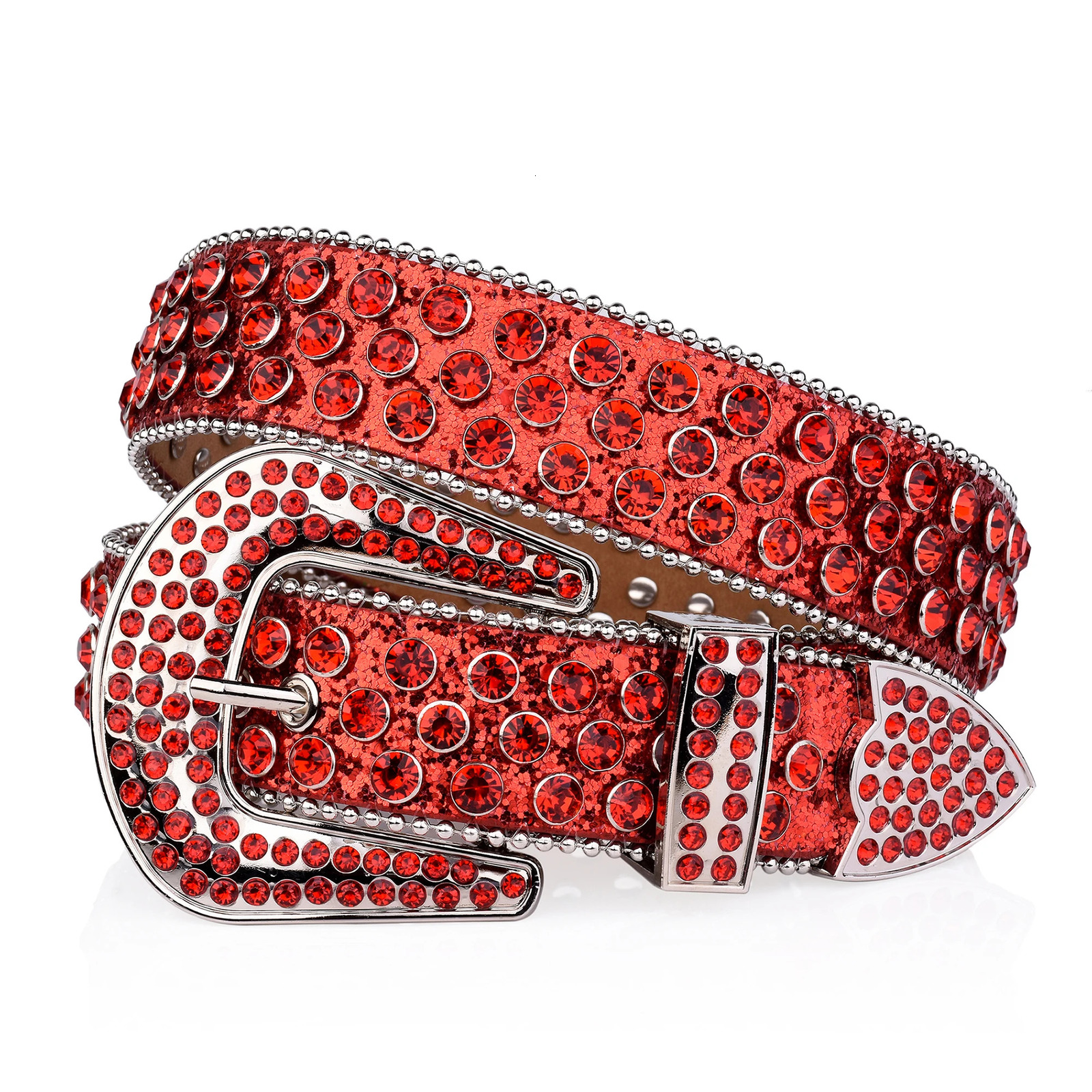 Punk block Rhinestone Belt Chic Western Jeans Sparkle Crystal Denim Girl Mosaic Jeans Belt 250519