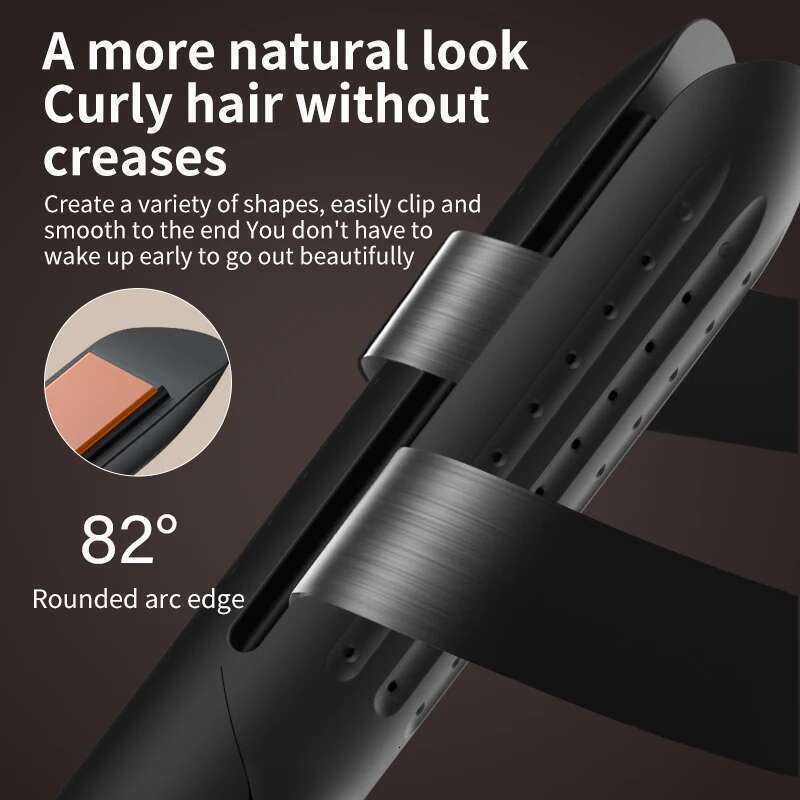2-in-1 Curling Wand & Flat Iron Hair Straightener with Negative Ions Styling Tool for Professional Salon Straighten