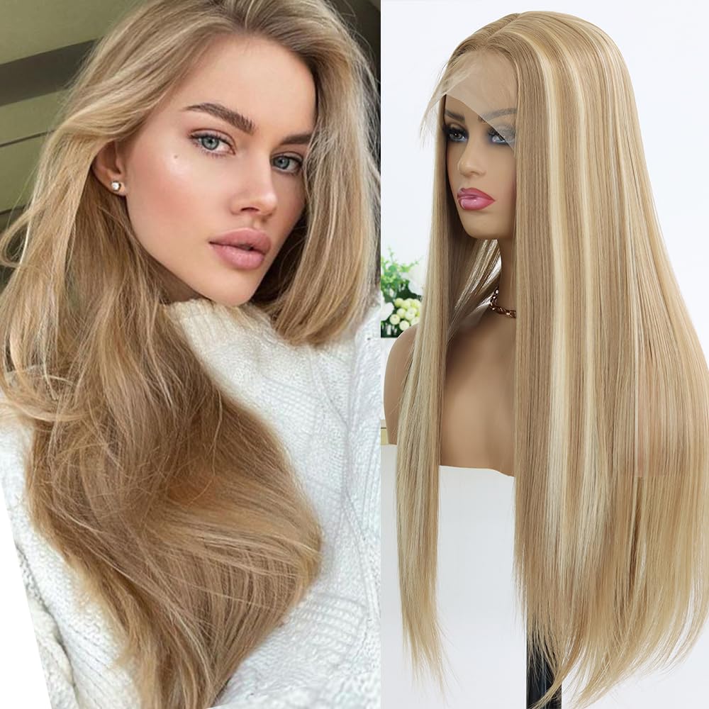 34 Inches Bone Straight Lace Wigs 250 Density Look Like Human Hair 13x4 Transparent Brazilian Lace Front Wigs Glueless For Woman Frontal Wig Pre Pluck