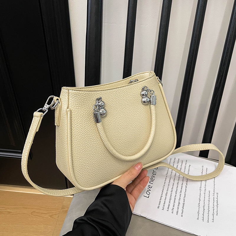 2025 New Trend Women's Underarm Bag Flow Multi functional Fashion Lychee Pattern Single Shoulder Crossbody Bag Solid Color Trendy Designer Versat