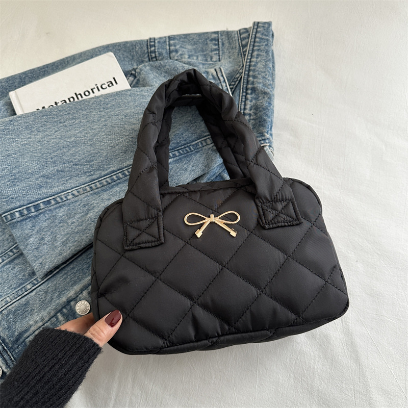 Free Delivery Designer Bag 2025 Winter Bow Casual This Year's Trendy Tote Bag Korean Edition Luxury Bag