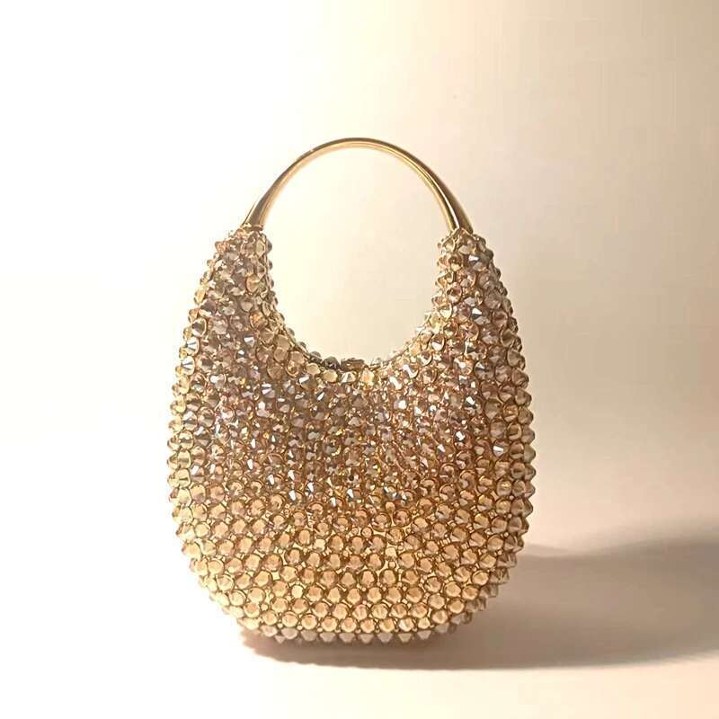Metal Jewels Handbags Female Crystal Designer Clutch Bags Rhinestones Handbag for Party Banquet or Wedding Dia Purses