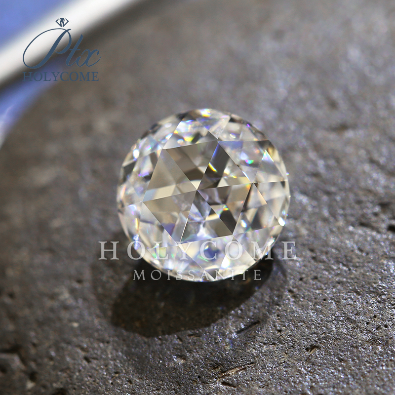 Moissanite Double Sides Rose Cut Pass Diamond Tester Round White D Color VVS1 Loose Beads Rings Charms Earrings GRA Certificate