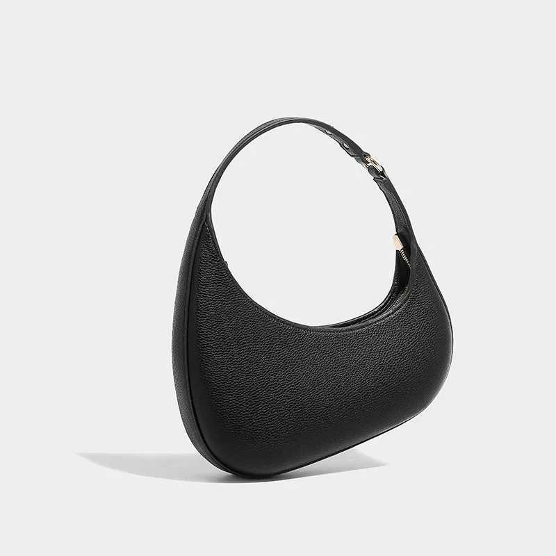 Vintage Half Moon Bags For Women Luxury Designer Handbags And Purses New In PU Lychee texture Rivet Small Underarm Shoulder M250520
