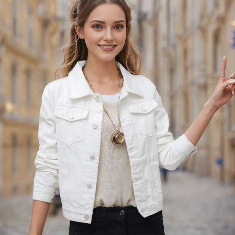 2025 Autumn Long Sleeve Jeans Women Jacket New Winter Elegant Cardigan Short Denim Coat Fashion Designer