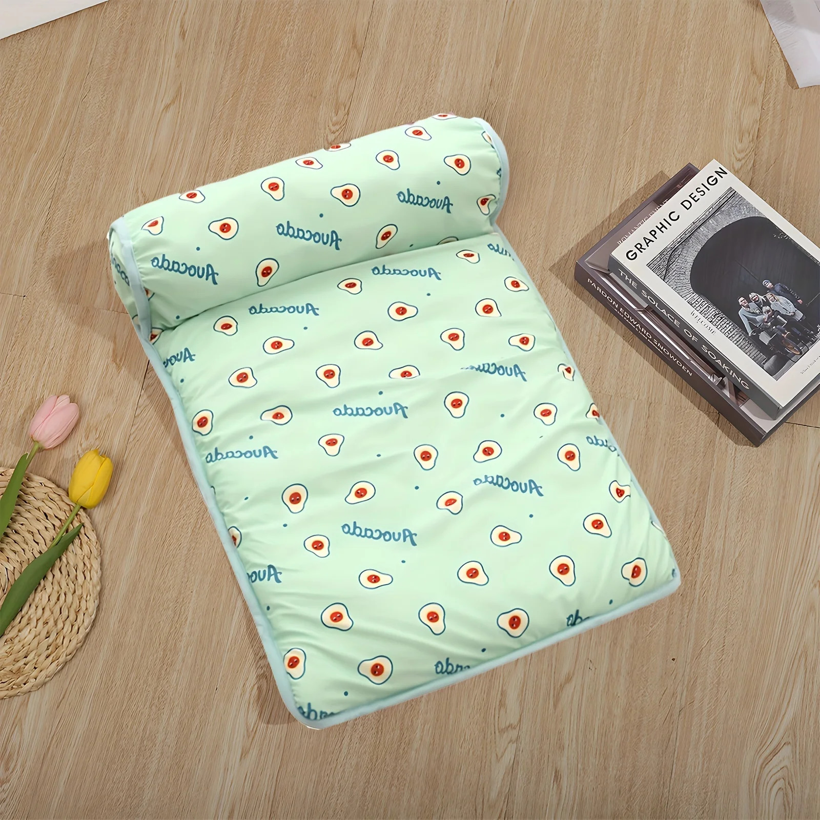 Cooling Pet Mat with Pillow - Non-Slip Comfortable Dog Cat Bed for All Sizes - Ideal for IndoorOutdoor Use Pet Cooling Mat 250519