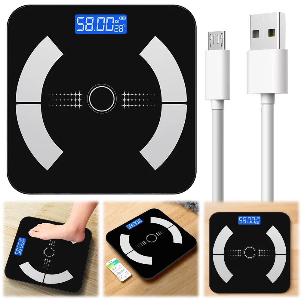 Smart Scale Bluetooth-Compatible Auto Recognition Smart Body Fat Scale Fat BMI BMR Muscle Mass Wireless Digital Bathroom Scale 250513