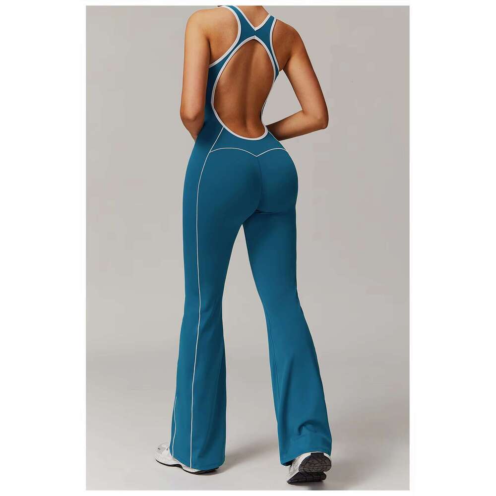 DHEssentials High Quality Breathable Sleeveless Athleisure Wear Fashion Playsuits Spandex Bodysuits Yoga Jumpsuit for Women