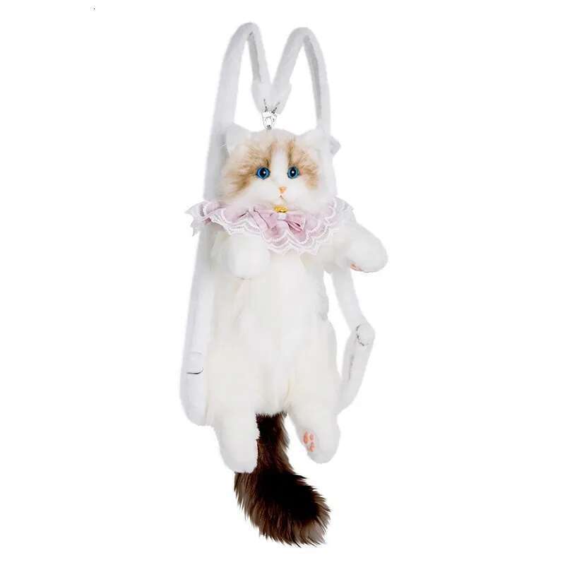 Plush CAT Backpack For Boys Girls Kids Children Schoolbag Cute Cartoon School Bags Kindergarten Preschool Baby Bag