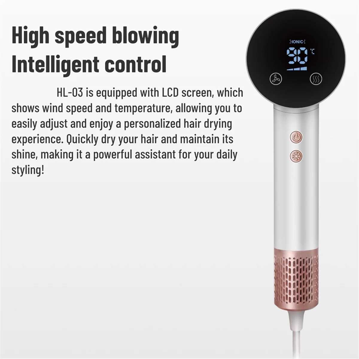 Super Hair Dryer for Hair 220-240V 1500W High Power Blow Dryer Styling Tool Professional Ionic Hairdryers EU z250520