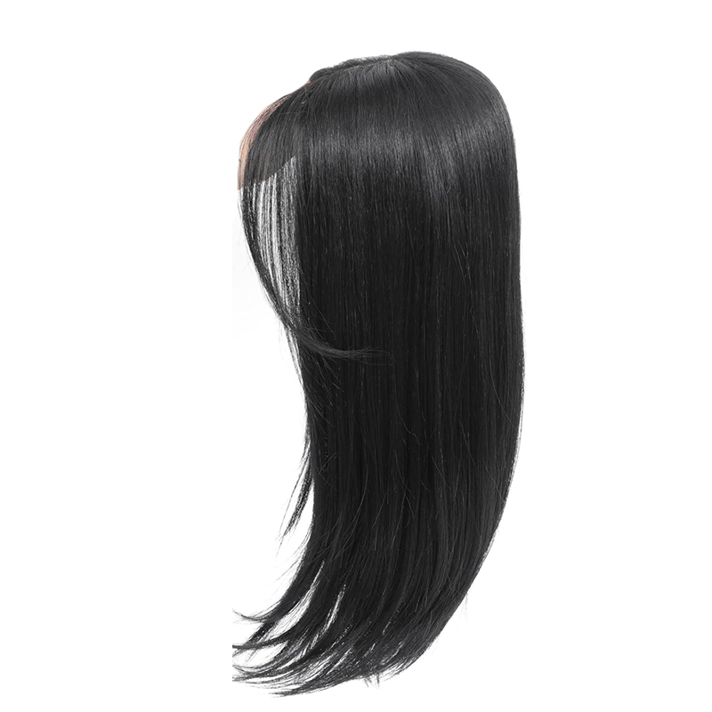 360 ° 3D wig human hair accessory | 6-inch x 5.5-inch 20 inch clip on lace headband with natural side bangs