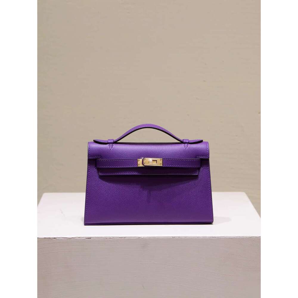 Half handmade Kelly first generation strap mini single shoulder crossbody handbag real leather women s bag top layer cowhide