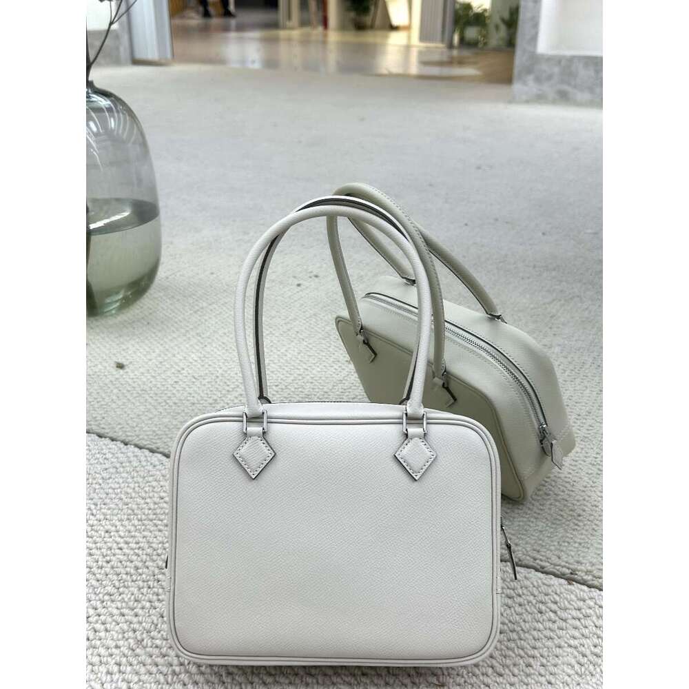 Steel hardware semi handmade Plume feather toe cover layer cowhide used box commuting hand held genuine leather women s bag