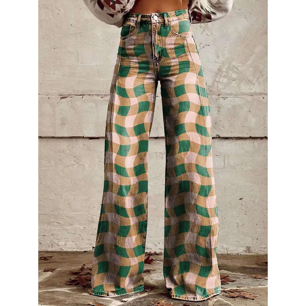 2025 Plus Size Women's Thin Imitation Jeans Casual Pants