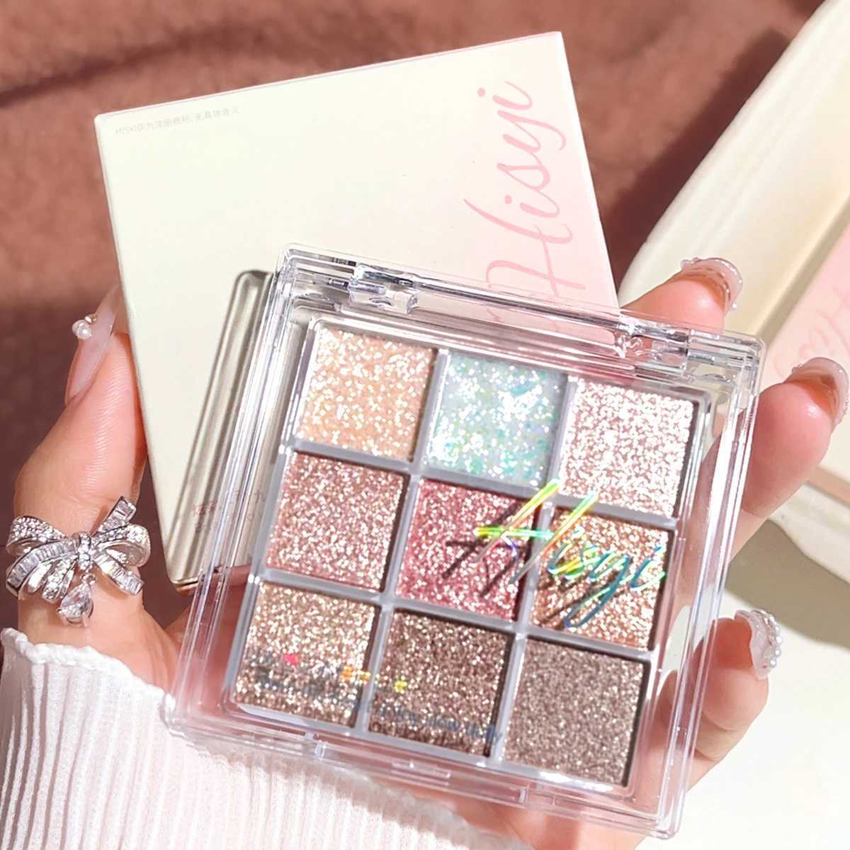 9 Color Eyeshadow Board Shimmery Matte Gloss Eyeshadow High Pigment Lasting Eyeshadow Board W250520