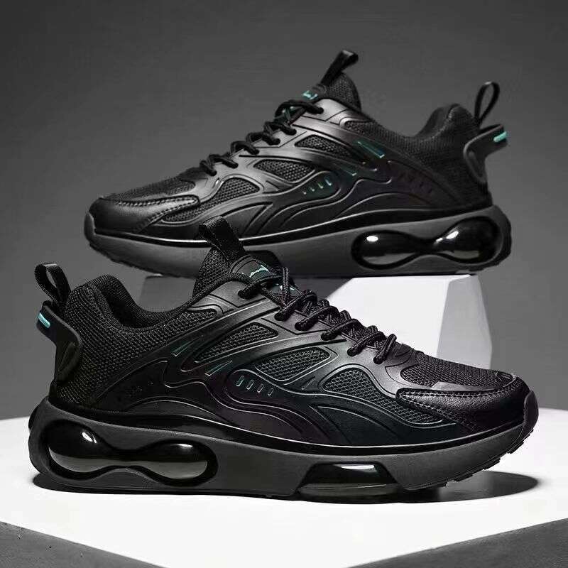 Spring breathable casual trendy versatile mesh running and sports shoes, thick soles, wear-resistant men's shoes