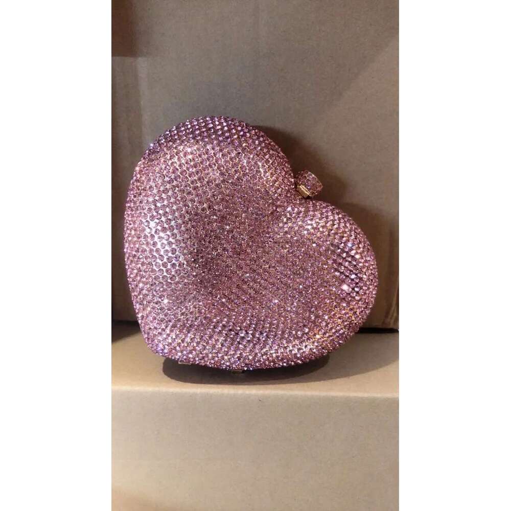 Heart Shaped Crystal Evening Clutch Bag Women Designer Rhinestones Purses And handbag Wedding Party Stones Day Clutches