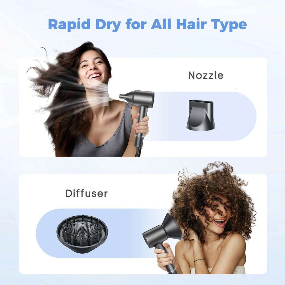 500 Million Ions Hair Dryer High-Speed 120000 RPM Electric Low Noise, Constant Temperature And Quick Drying For Home Salons