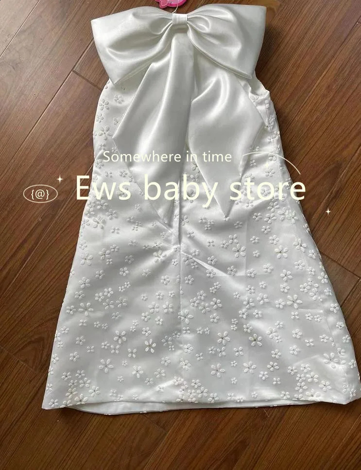 Spanish Vintage Lolita Princess Ball Gown Bow Sleeveless Infant Birthday Christening Dresses For Girl Easter Eid A1670 250519