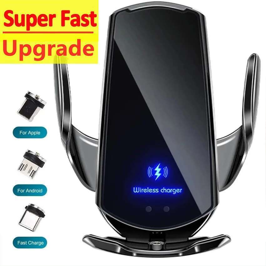 30W Wireless Charger Magnetic Automatic Car Mount Phone Holder For iPhone Xiaomi Samsung Infrared Induction Fast Charging