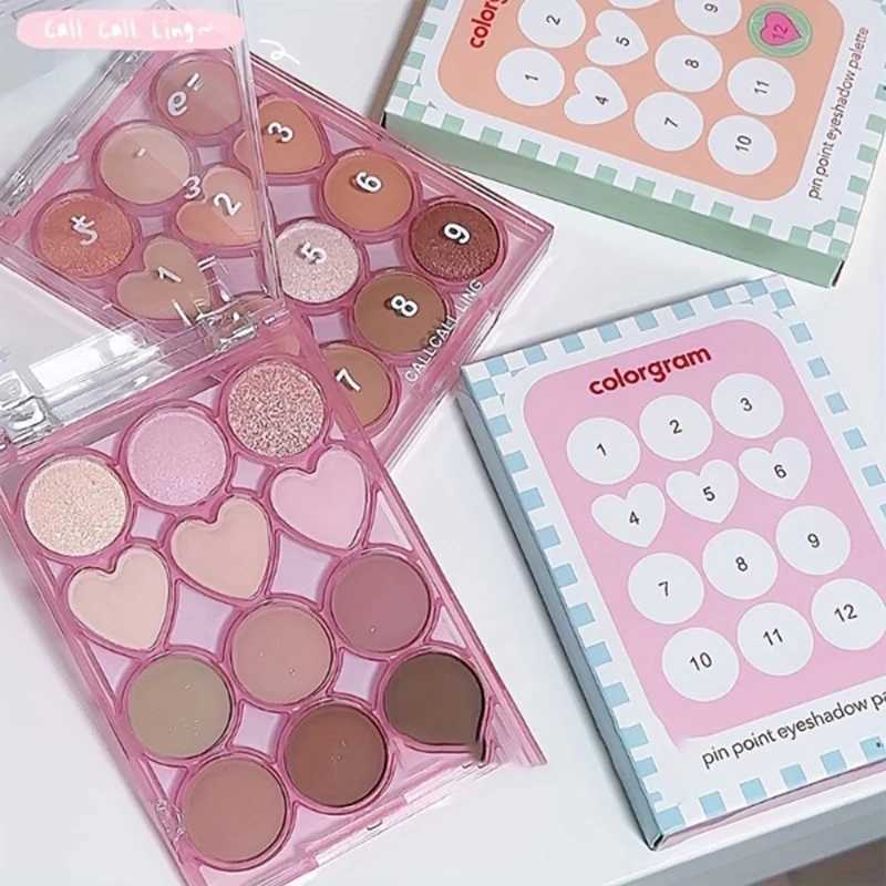 12-Color Nude Eyeshadow Palette Korean-Style Soft Glam Multifunctional Matte Shimmer Low-Saturation Morandi Tones For Girl/Women W250520