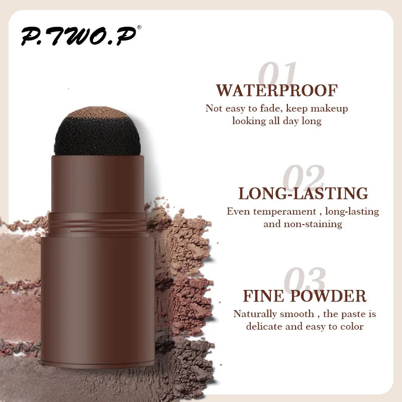 Eyebrow Powder Stamp Shaping Kit Waterproof Long Lasting Makeup Brushes eyebrow paint pencil Eye Brows Stencil Korean Cosmetics 250515