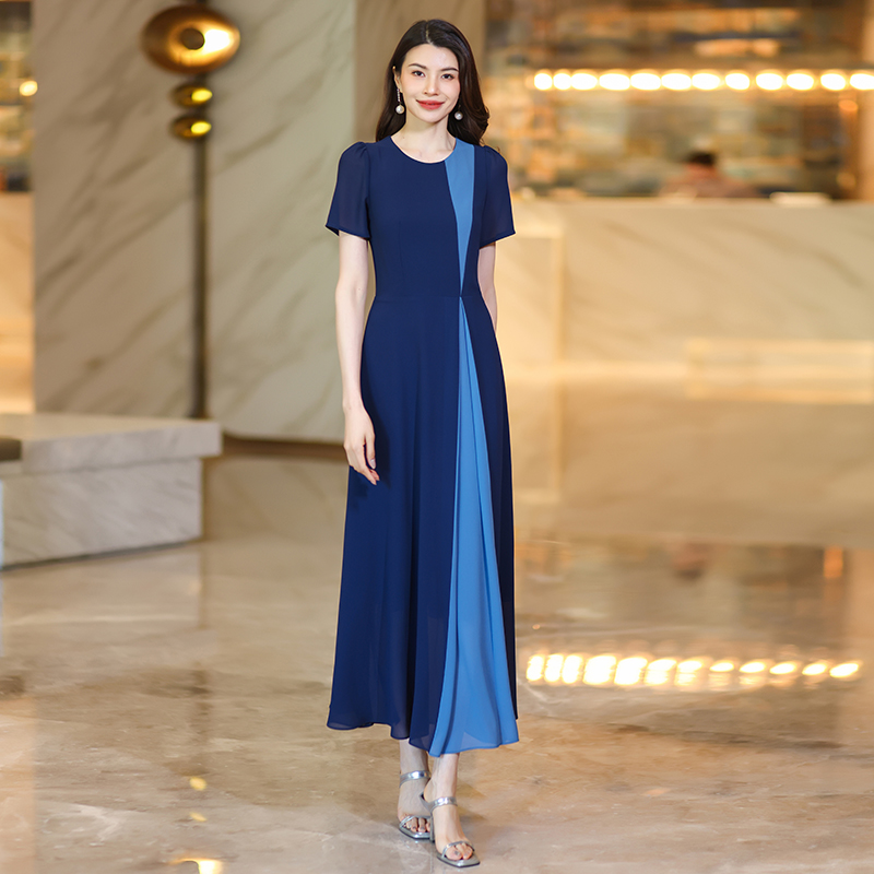elegant and sophisticated dresses with a highend summer shortsleeved highwaisted printed maxi onepiece dresses for women floorlength
