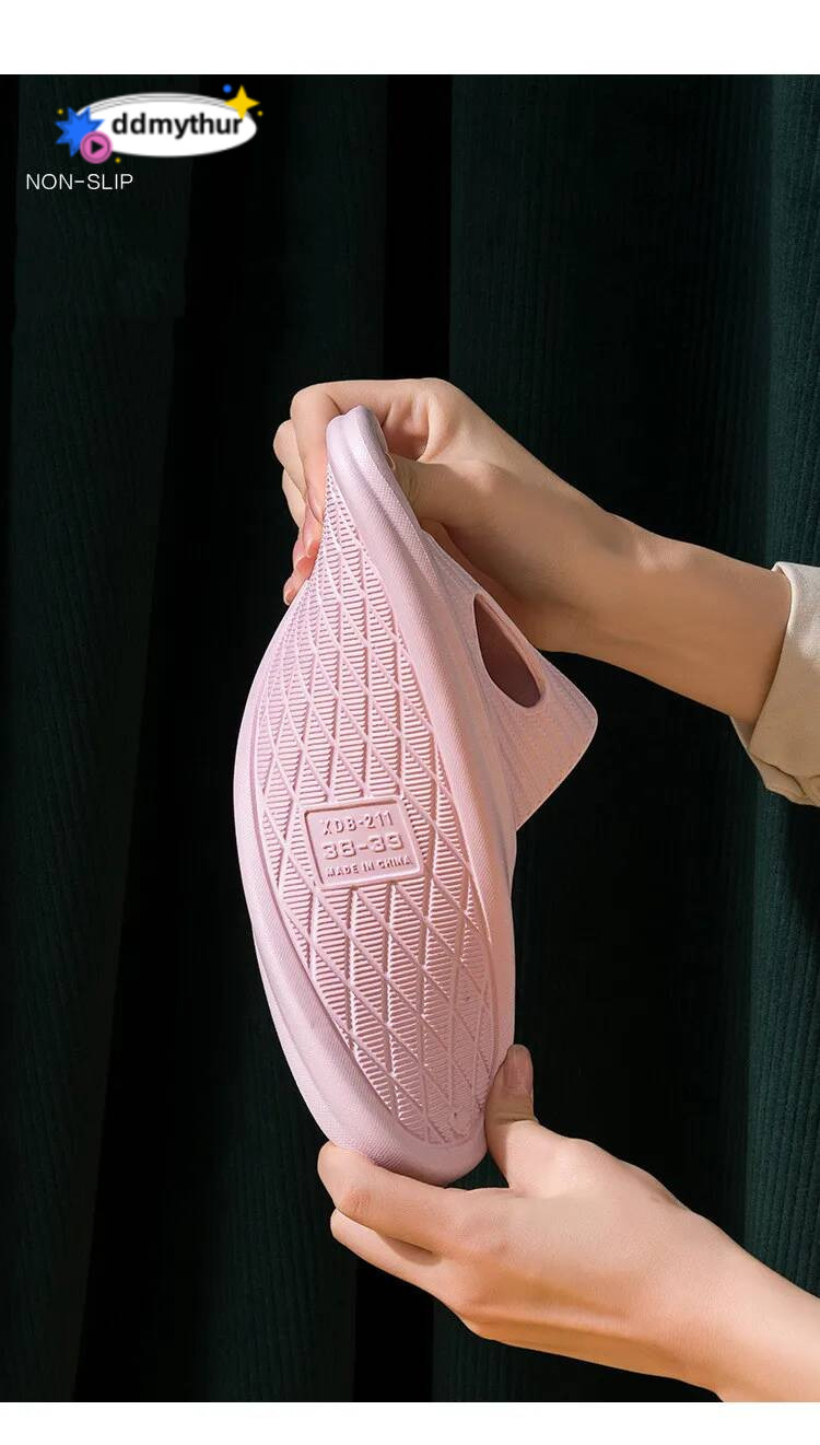 Slippers Mens 2023 Summer Shoes Bathroom Anti-slip Casual Beach Sandals Soft Sole Slide Big Size Female Male Flip Flops ddmythur