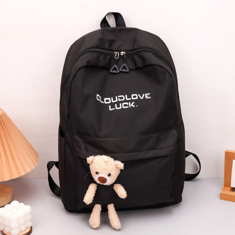 Free Delivery Designer Bag Sweet Bear Fashionable Primary Secondary School Student Large Capacity Simple Men's And Women's Versatile Niche B