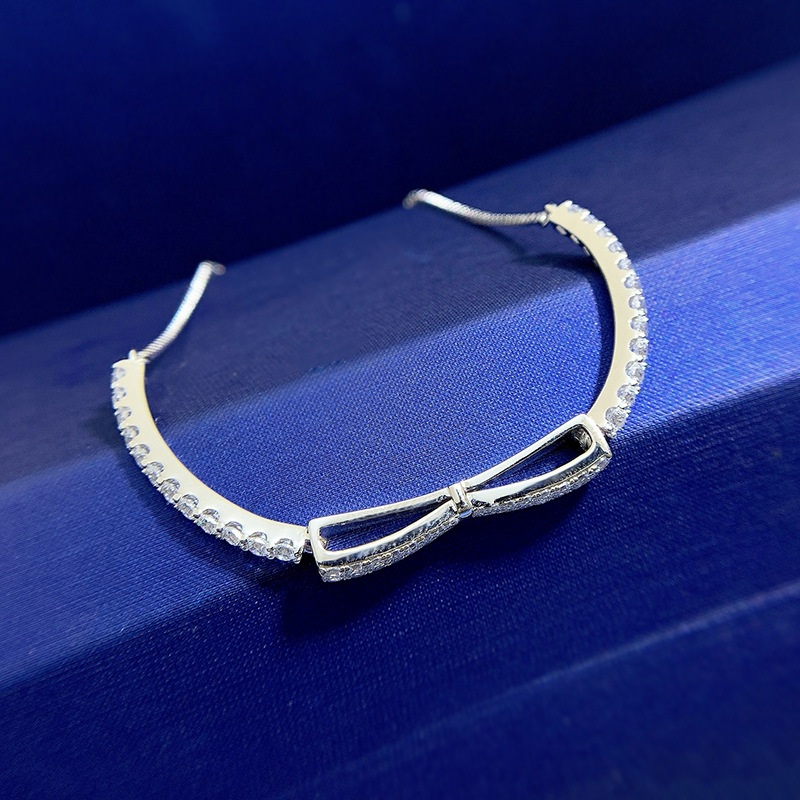 New S925 Silver Full Diamond Butterfly Bracelet for Women, Adjustable and Elegant for Fashionable Occasions