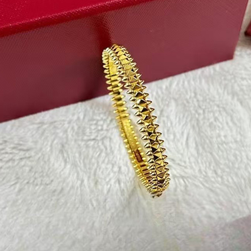 Fashionable Charm Love Bracelet Classic Bullet Head Hard Body Bracelet Luxury Stainless Steel Designer Bracelet for Men and Women