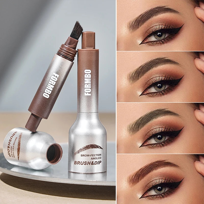 Wild Eyebrow Pencil Waterproof with Square Angled Brush Quickly Fill-in Sparse Brows and Hairline Naturally Dyeing Eyebrow Cream 250515