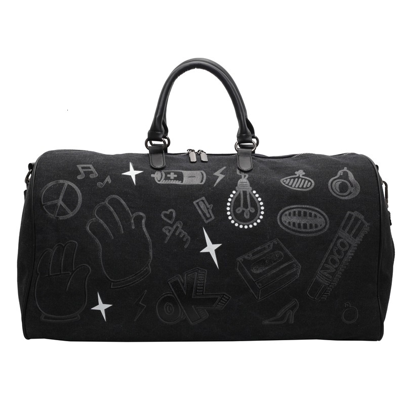designer bag Large capacity distance travel bag new trend men's and women's sports fitness handbag lightweight graffiti shoulder crossbody b