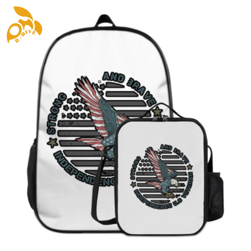 Free delivery. top fashion designers customize and high-quality full-print black schoolbags